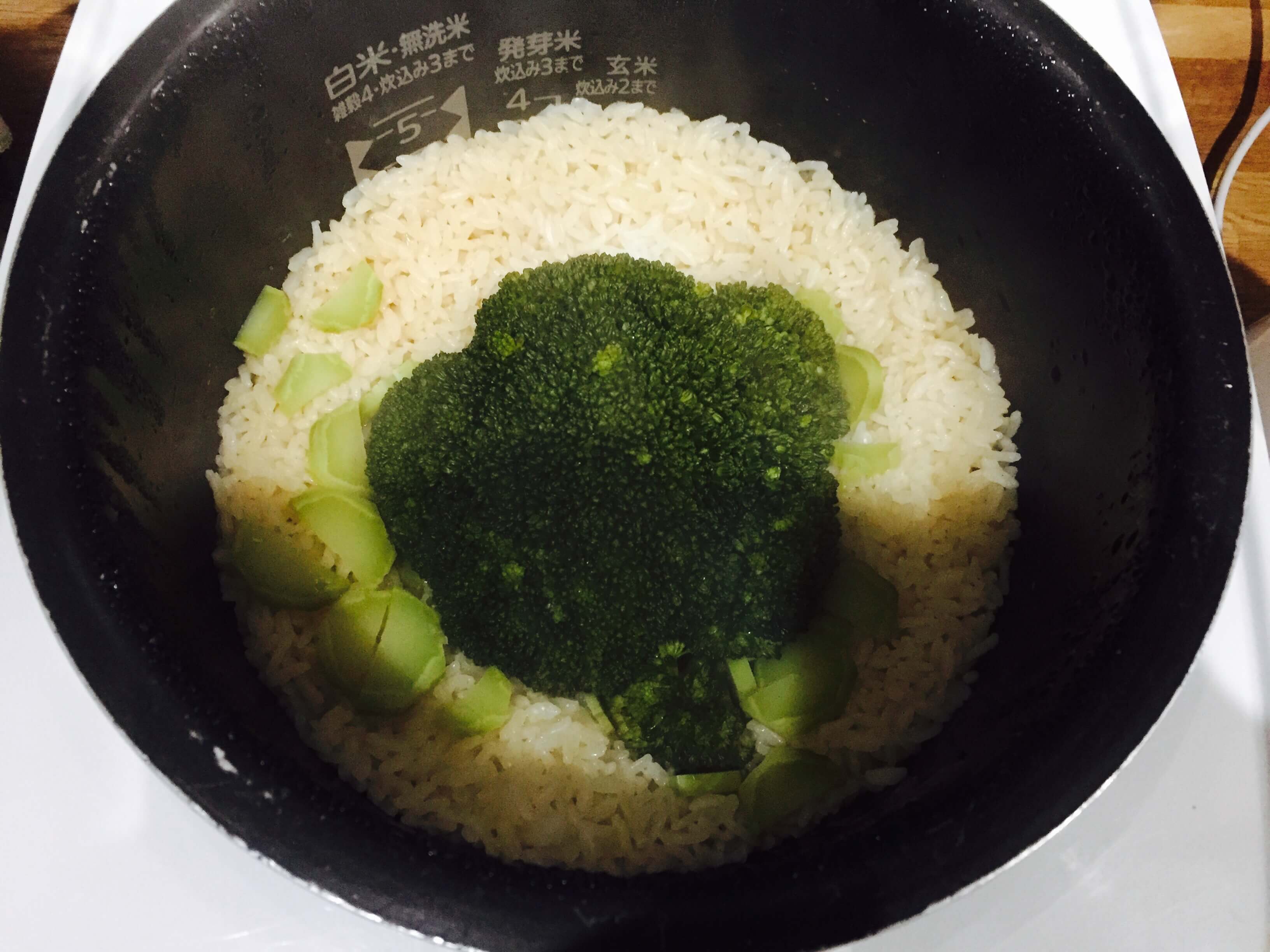 ブロッコリーご飯作り方3